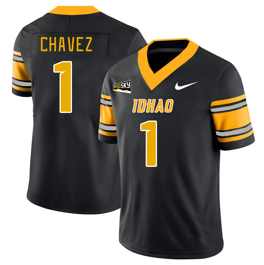 Men-Youth #1 Ricardo Chavez Idaho Vandals 2023 College Football Jerseys Stitched-Black